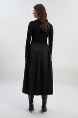 Viscose Rib Button Up Button Up Collared Shirt Maxi Dress
