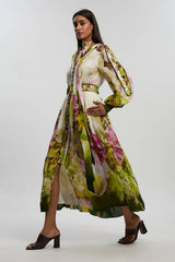 Petite Viscose Floral Print Woven Maxi Dress