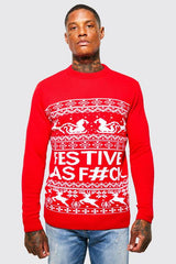 Festive Slogan Christmas Jumper