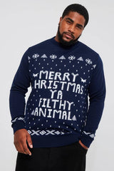 Plus Ya Filthy Animal Christmas Jumper