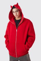 Oversized Devil Horn Hoodie