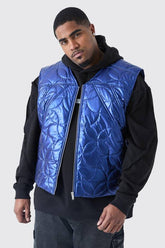 Plus Metallic Quilted Gilet