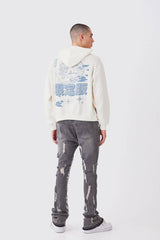 Skinny Stretch Stacked Distressed Embroidered Gusset Jeans