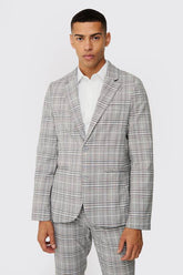 Check Weave Slim Fit Suit Jacket