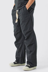 Elasticated Waist Contrast Drawcord Baggy Trouser