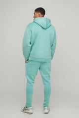 Oversized Zip Through Bonded Scuba Hoodie