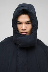 Man Extreme Heavy Padded Hooded Puffer Coat In Black