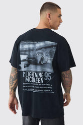 Oversized Disney Cars License Back Print T-shirt