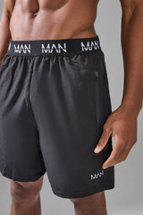 Man Active Stretch Woven Regular Fit 7inch Gym Short