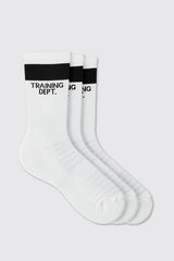 Training Dept Cushioned Crew 3 Pack Socks