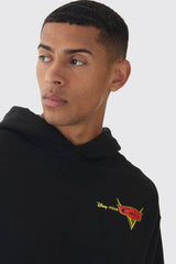 Oversized Pixar Cars License Print Hoodie