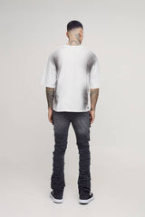 Tall Stacked Multi Cargo Pocket Flared Jeans