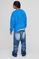 Extreme Washed Strap Detail Relaxed Fit Jeans
