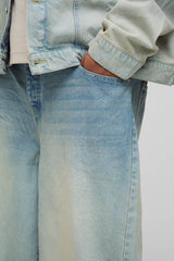 Plus Washed Baggy Fit Jeans