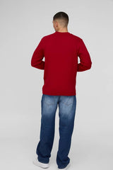 Regular Fit Santa Wavy Knitted Christmas Jumper