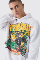 Regular Fit Large Scale Official 2013 Sports Graphic Hoodie