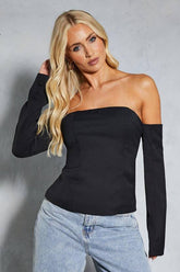 Bardot Structured Zip Back Top