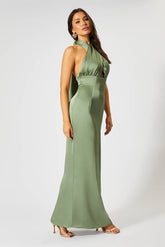 Satin Wrap Multi Way Maxi Dress