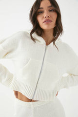 Boucle Knitted Hoodie and Trouser Co Ord