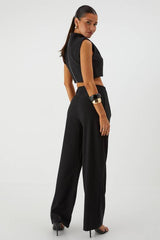 Shoulder Pad Top and Tailored Trouser Co Ord