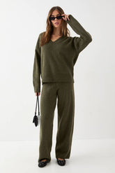 Knitted Wide Leg Trousers