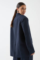 Premium Pinstripe Oversized Blazer