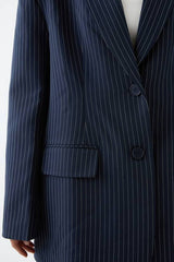 Premium Pinstripe Oversized Blazer