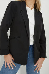 Petite Ruched Sleeve Blazer