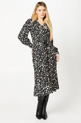 Leopard Midi Shirt Dress