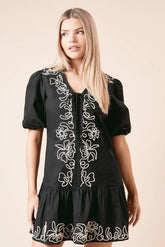 Cornelli Poplin Mini Dress