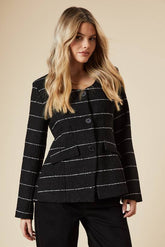 Scoop Neck Single Breasted Blazer