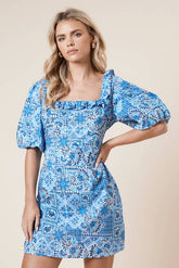 Petite Ruffle Front Mini Dress