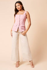 Longline Button Through Waistcoat