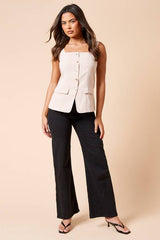 Longline Button Through Waistcoat