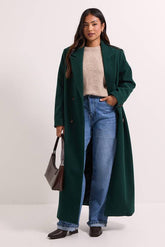 Petite Maxi Length Double Breasted Coat