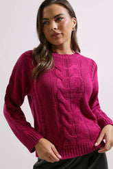 Cable Knitted Crew Neck Jumper