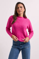 Fuschia Pointelle Jumper