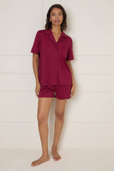 Nightwear Tipped Short Sleeve Pyjama Set