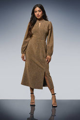 Petite DP Luxe Keyhole Detail Sparkle Jersey Midi Dress