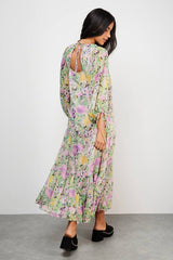Chiffon Batwing Midi Dress