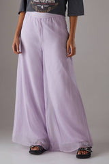 Chiffon High Waisted Wide Leg Trousers