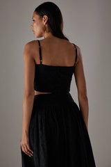 HCD Broderie Strappy Bralette Crop Top