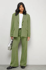 Lime Dogtooth Vented Back Blazer Co - ord