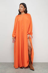 Petite Chiffon High Neck Trapeze Maxi Dress