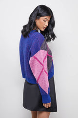 Oversized Argyle Jumper