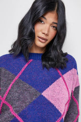 Oversized Argyle Jumper