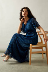 Occasion Plisse Twist Midaxi Dress