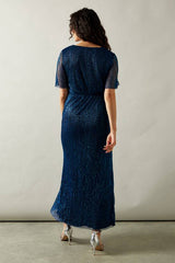 Occasion Plisse Twist Midaxi Dress