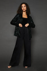 Green Sequin Waterfall Jacket