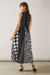 Spot Cross Front Midaxi Dress